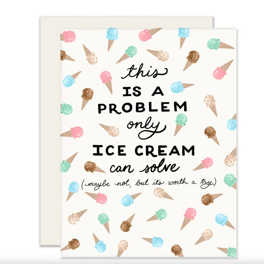 Ice Cream Problem Sympathy Card