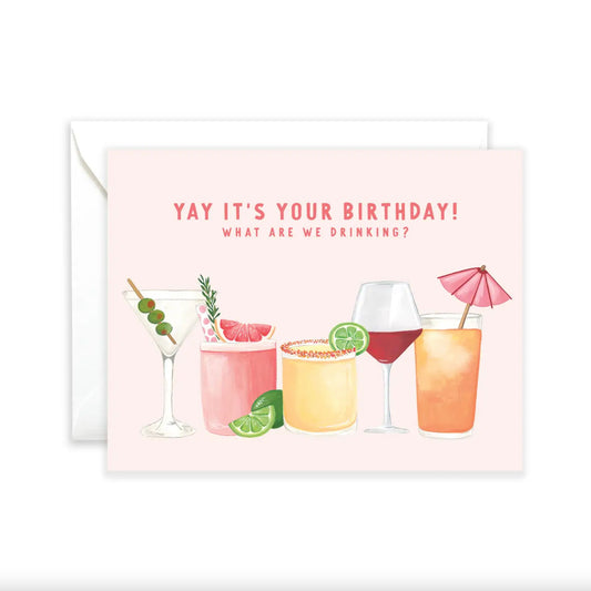 Cocktails Birthday Card