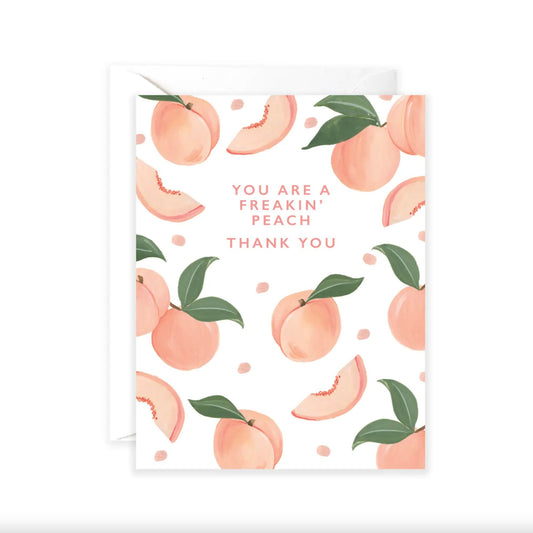Peach Thank You Card