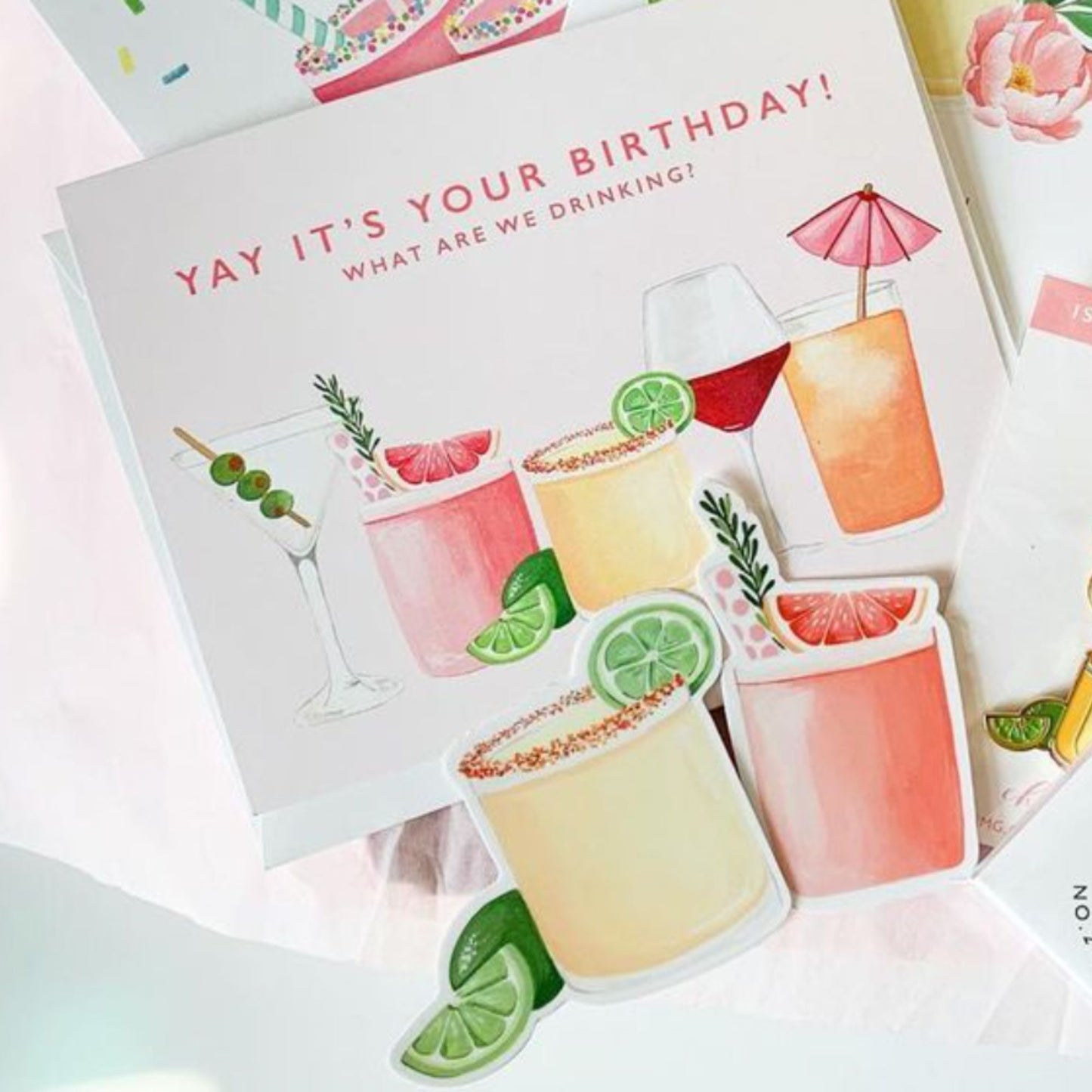 Cocktails Birthday Card