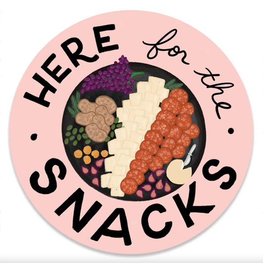 Here For The Snacks Sticker