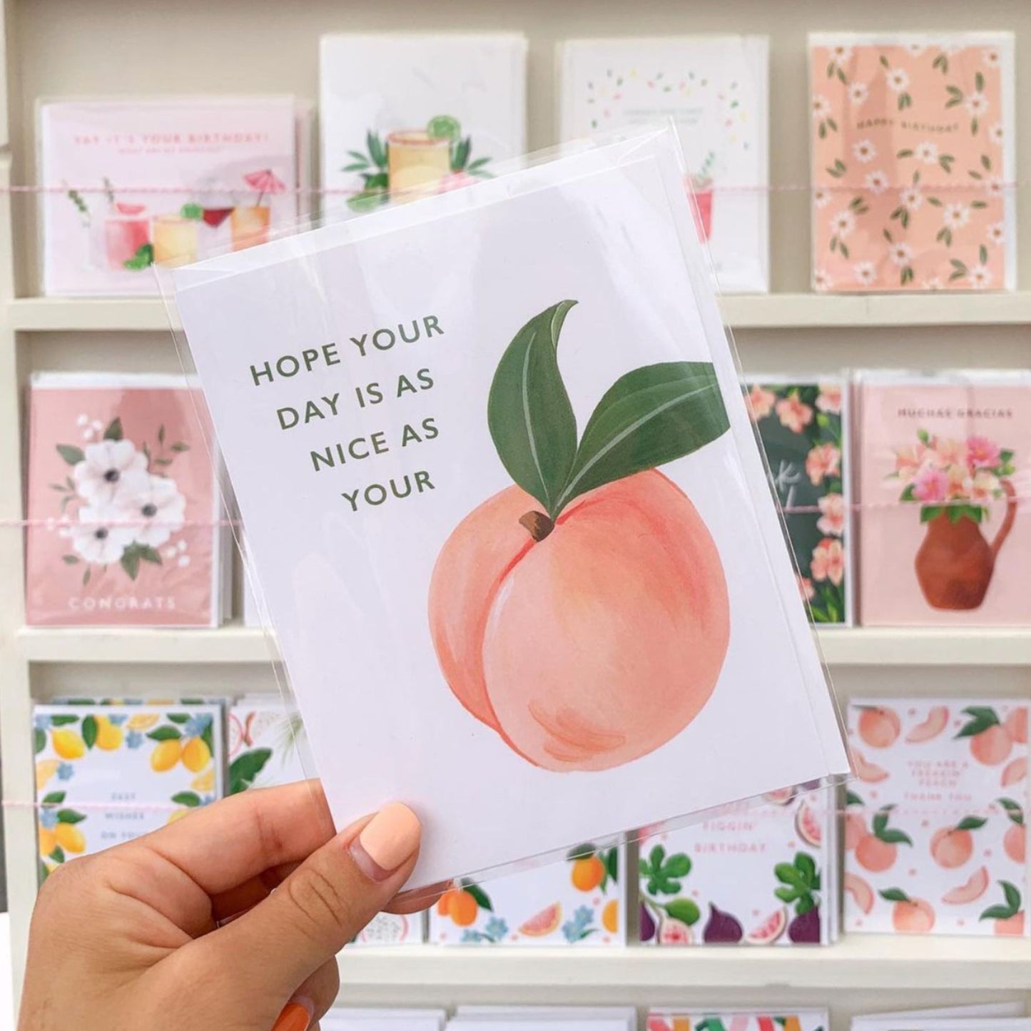 Nice Peach Greeting Card