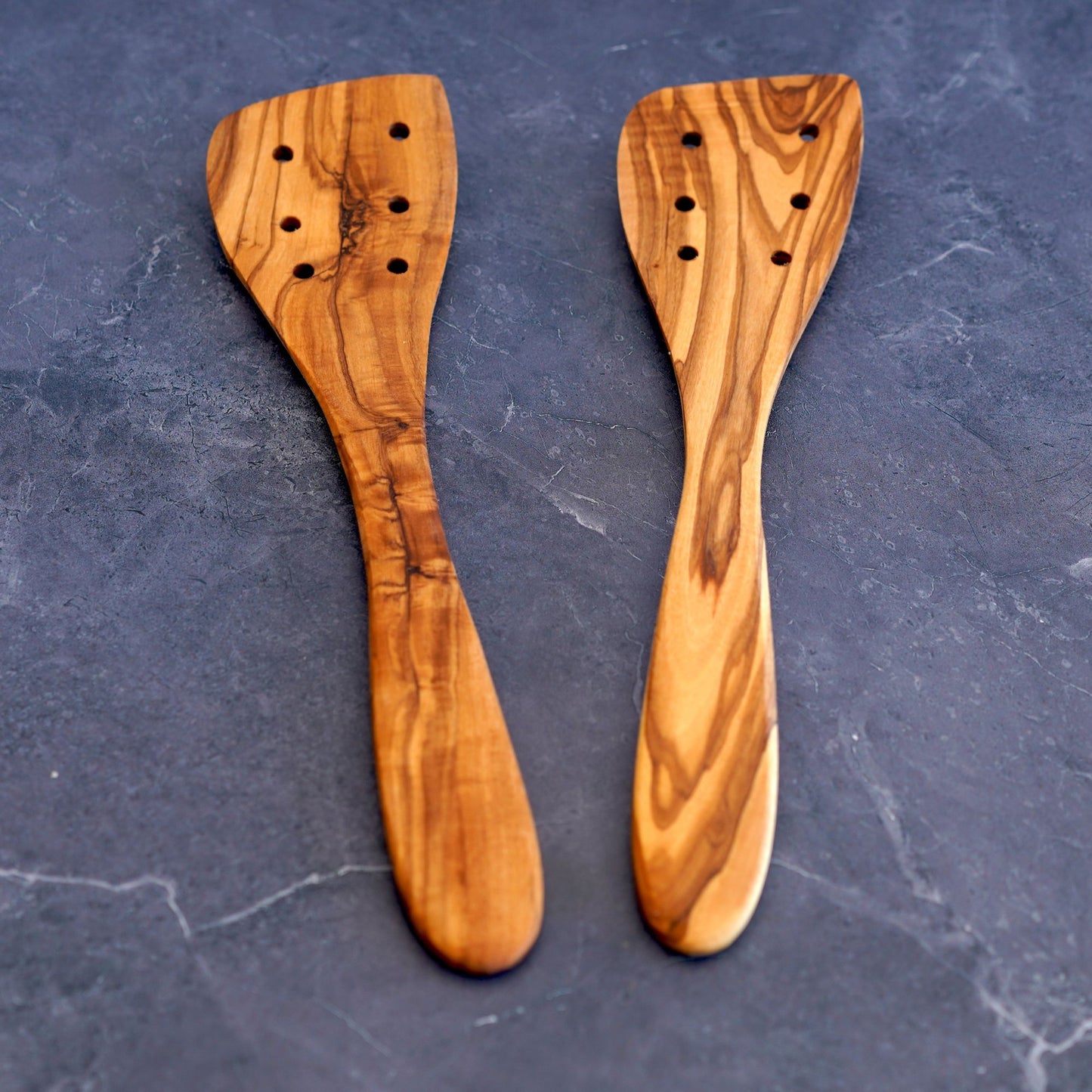 Olive Wood Perforated Spatula