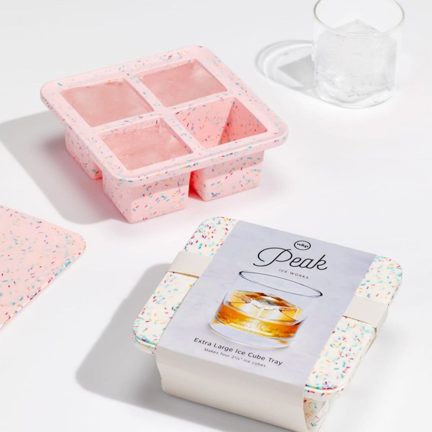 Peak Extra Large Ice Cube Tray - Speckled White