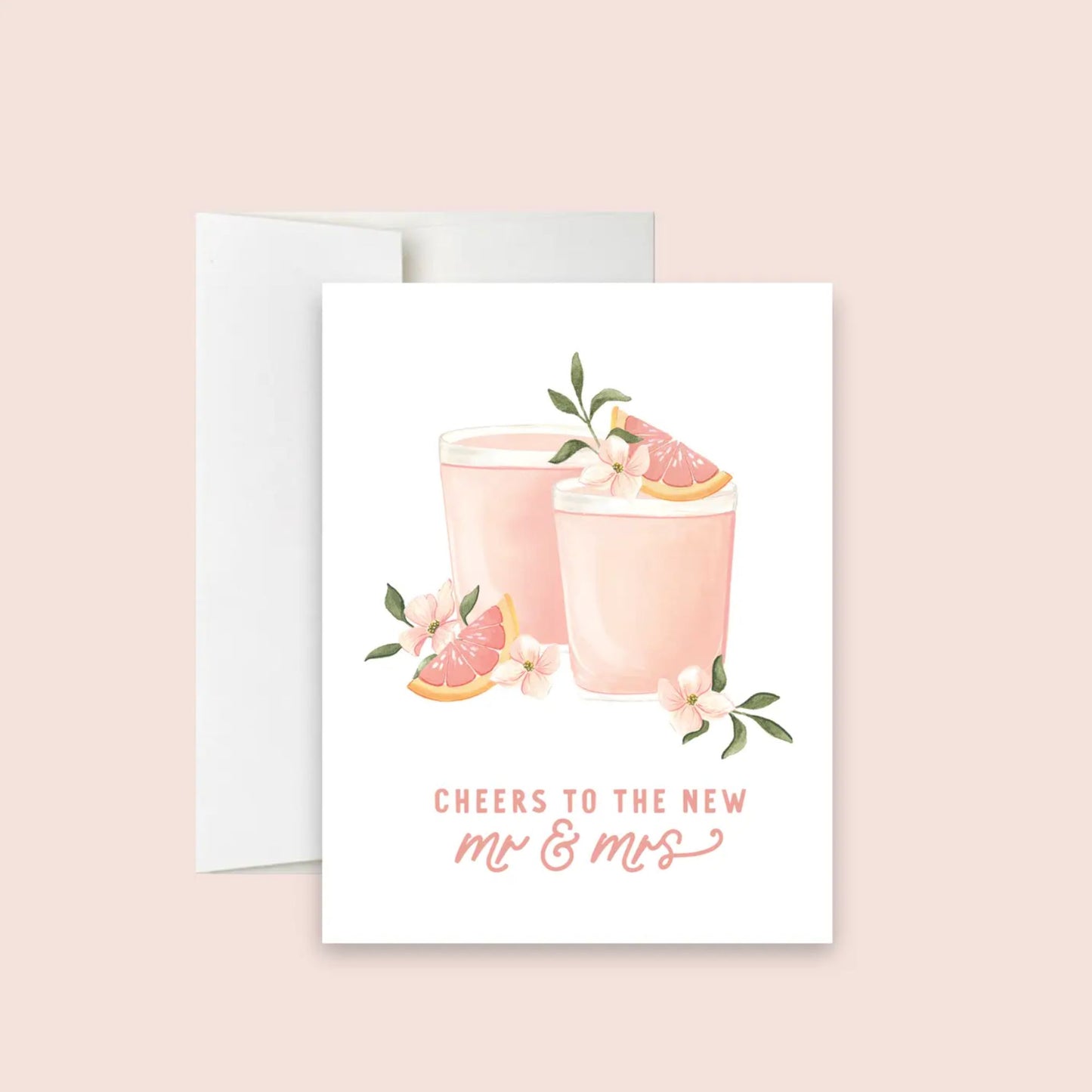 Cocktail Cheers Wedding Card